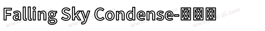 Falling Sky Condense字体转换